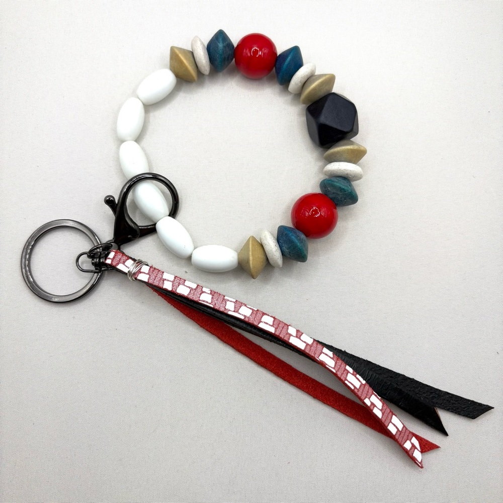Colorful Beaded Keychain Wristlet